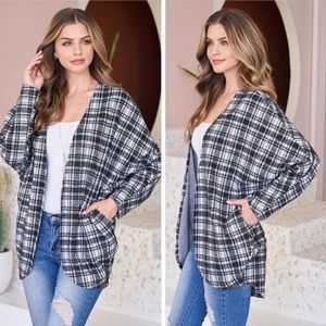 Women's Plaid Boutique Cardigan